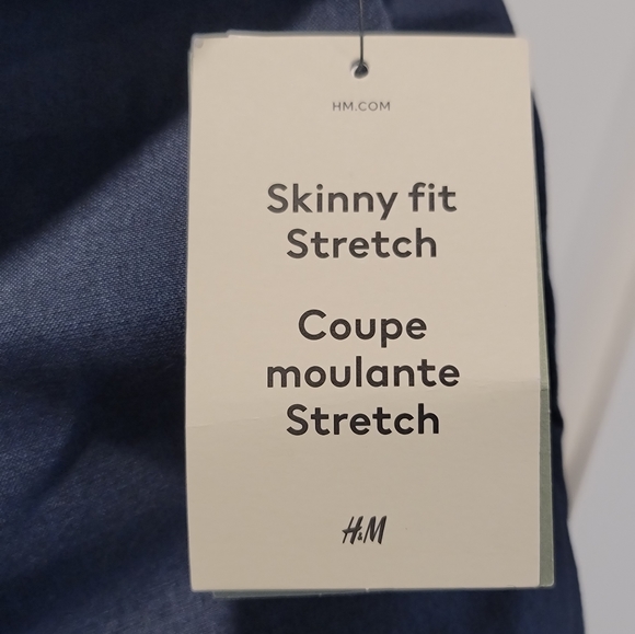 NWT H&M Navy Blue Skinny Stretch Dress Pants | Size 30R - Picture 8 of 8